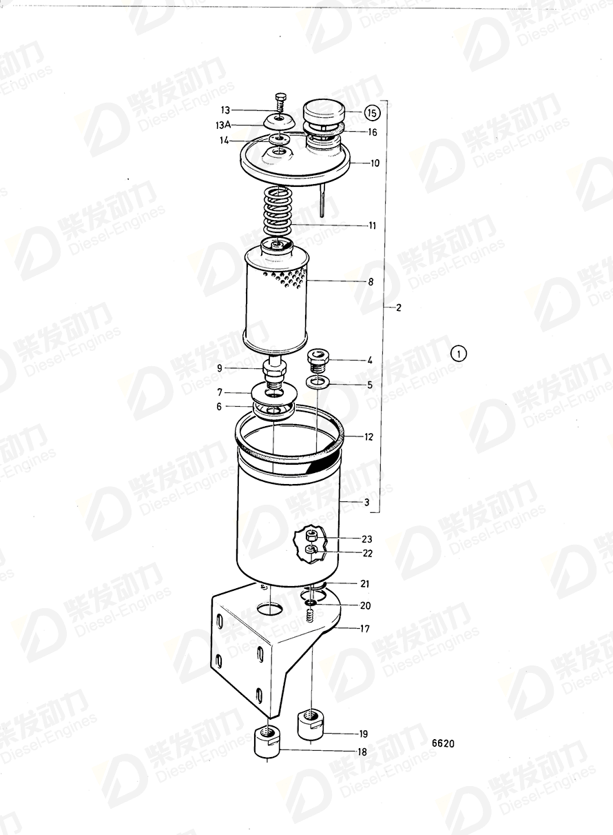 VOLVO Filter insert 323139 Drawing